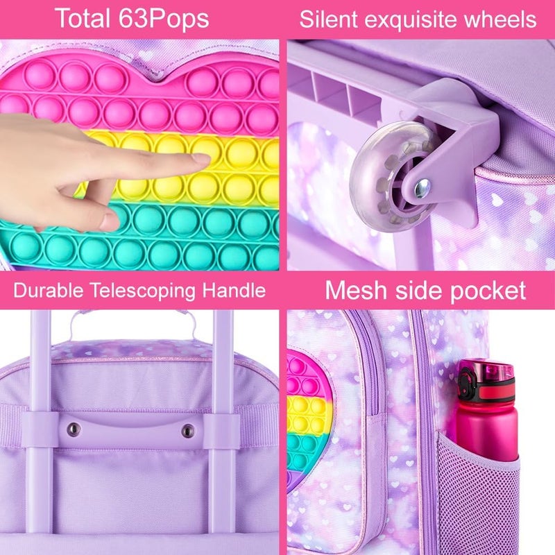 GXTVO Kids Suitcase with Wheels for Girls and Boys, Rolling Carry on Luggage for Toddler Children - Image 4